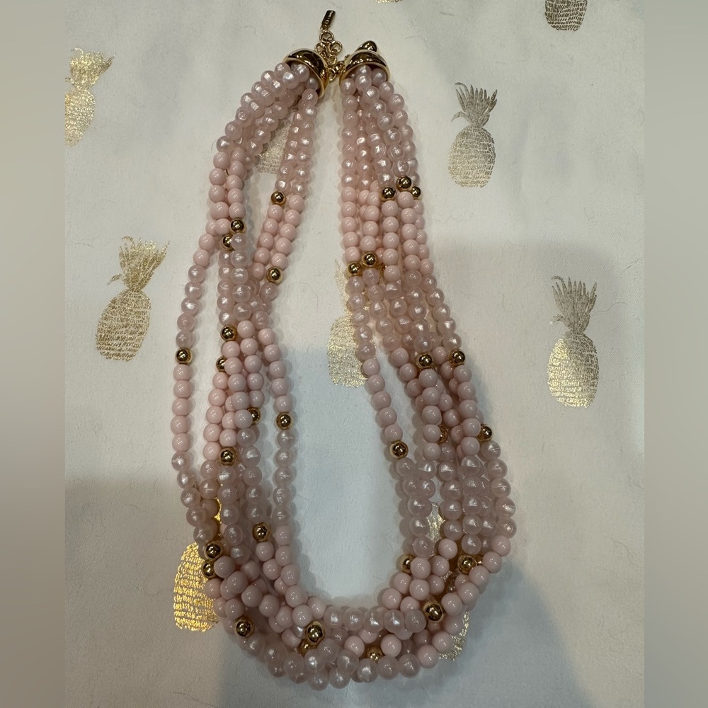 Monet Soft Pink/Gold Necklace Timeless Elegance
